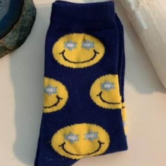 Jewish Star Smile Crew Socks - Picture 4 of 4